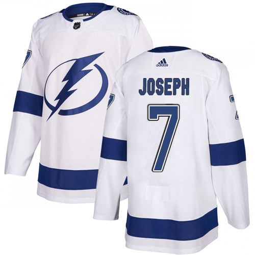 Adidas Tampa Bay Lightning #7 Mathieu Joseph White Road Authentic Youth Stitched NHL Jersey->youth nhl jersey->Youth Jersey